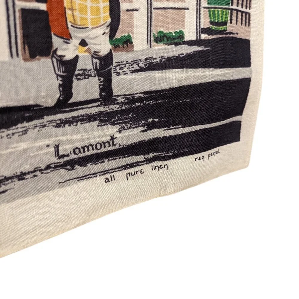 Vintage Pure The Grove Inn Southwark Made in Ireland Fast Colors Linen